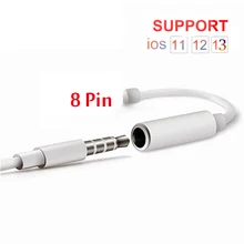 Для освещения 3,5 мм адаптер для наушников аудио Aux кабель адаптер для iPhone 11 X XS Max для освещения разветвитель Aux IOS 13