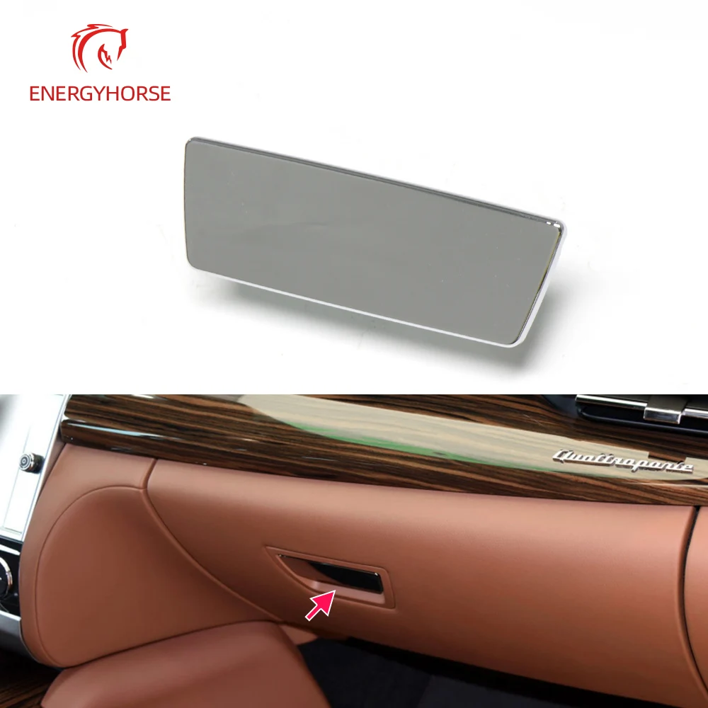 

New Silver Glove Box Lid Handle Open Lock Puller Toolbox Pull Cover for Maserati Quattroporte 673005415