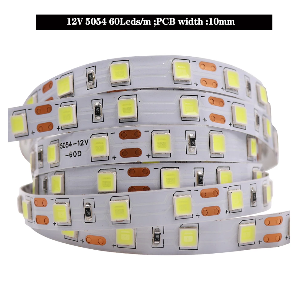 5 м 12 В светодиодный светильник SMD 5050 5054 5630 7020 Водонепроницаемый светодиодный светильник ленточный светильник 60 светодиодный s/M гибкий светодиодный ленточный светодиодный светильник