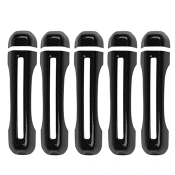 

Car Door Handle Inserts Cover Kit & Tailgate Handle Cover for 2018-2019 Jeep Wrangler JL JLU Carbon Fiber
