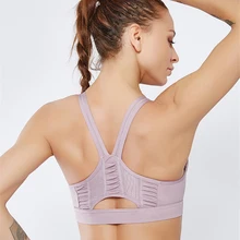 Спортивный топ с перекрестной повязкой на спине, женский жилет, мягкий лифчик для фитнеса, анти-пот, нейлоновый, быстросохнущий, короткий топ