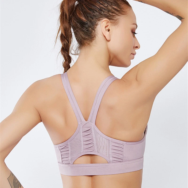 Back Cross Bandage Sport Bra Top Women Vest-Type Padded Fitness Gym Anti-sweat Nylon Workout Dry Quick Crop | Спорт и развлечения