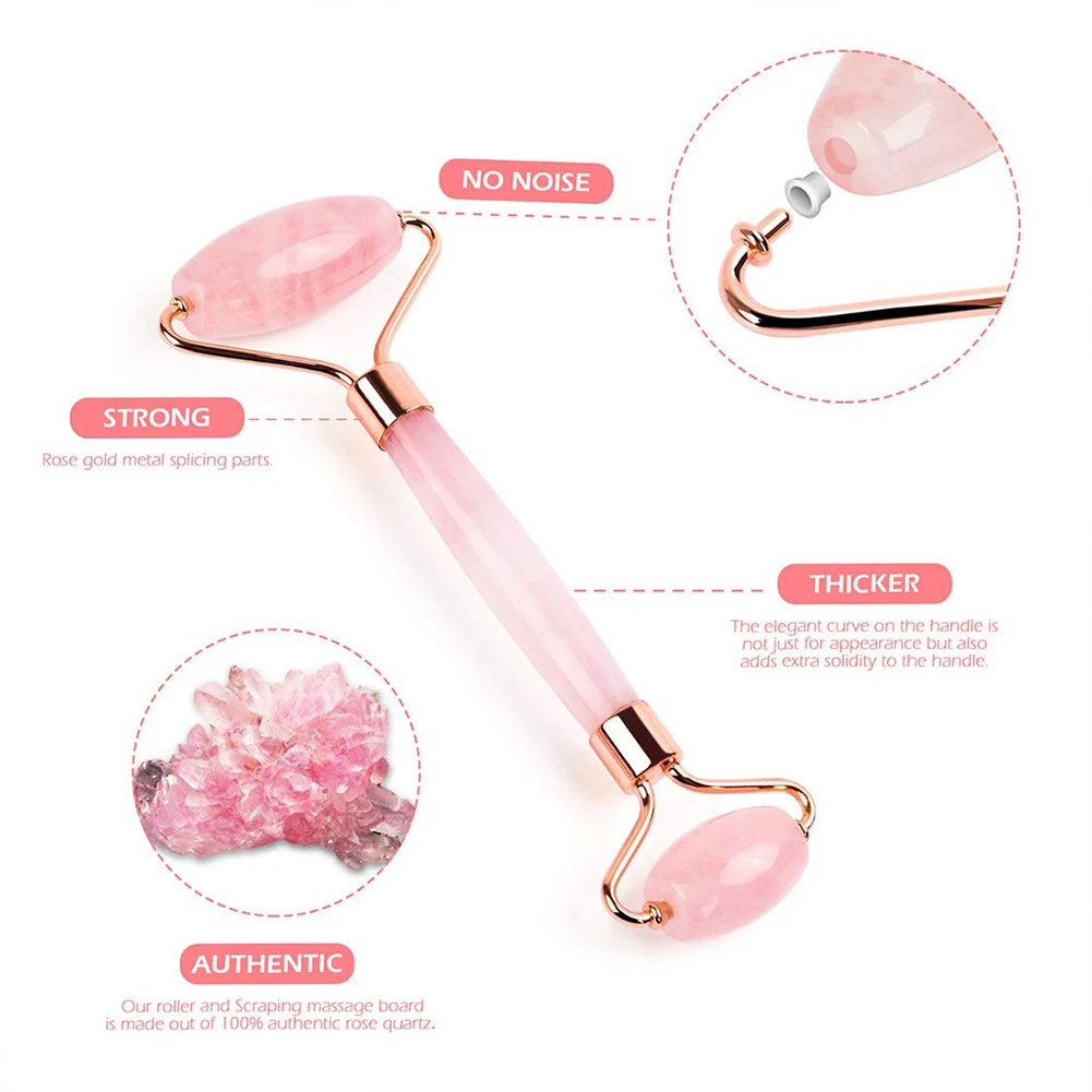  1PC Rose Quartz Roller Slimming Face Massager Lifting Tool Jade Facial Massage Roller Stone Skin Ma
