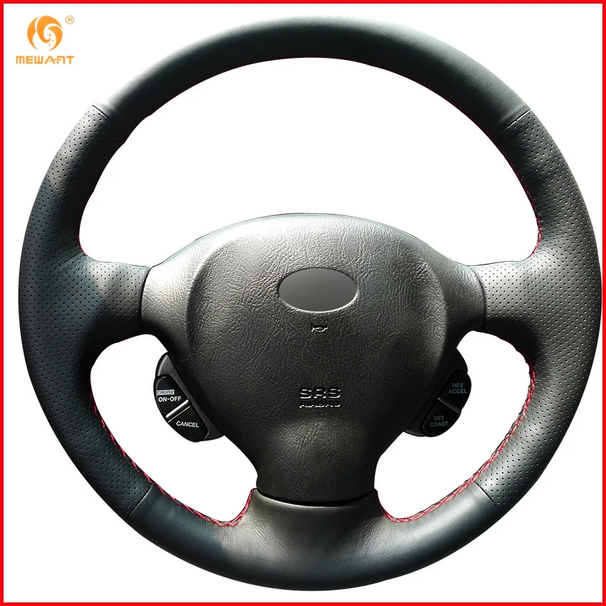 MEWANT Black Artificial Leather Car Steering Wheel Cover for Old Hyundai Santa Fe Interior Accessories Parts | Автомобили и