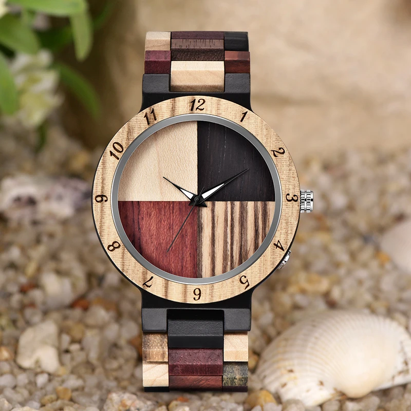 

MEBENI Newest Wood watch Men's Watch Black brown Full Wood bewell Wooden direct sales wooden pieces Handmade relogio masculino