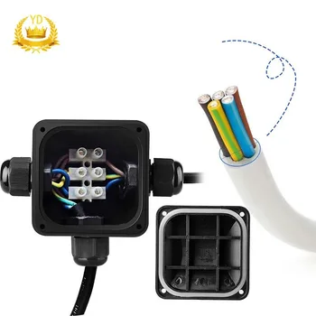 

4Pcs Waterproof IP68 3 Way Cable Connector Enclosure Box Outdoor Junction Box Housing Electrical Junction Box Connection YDHS