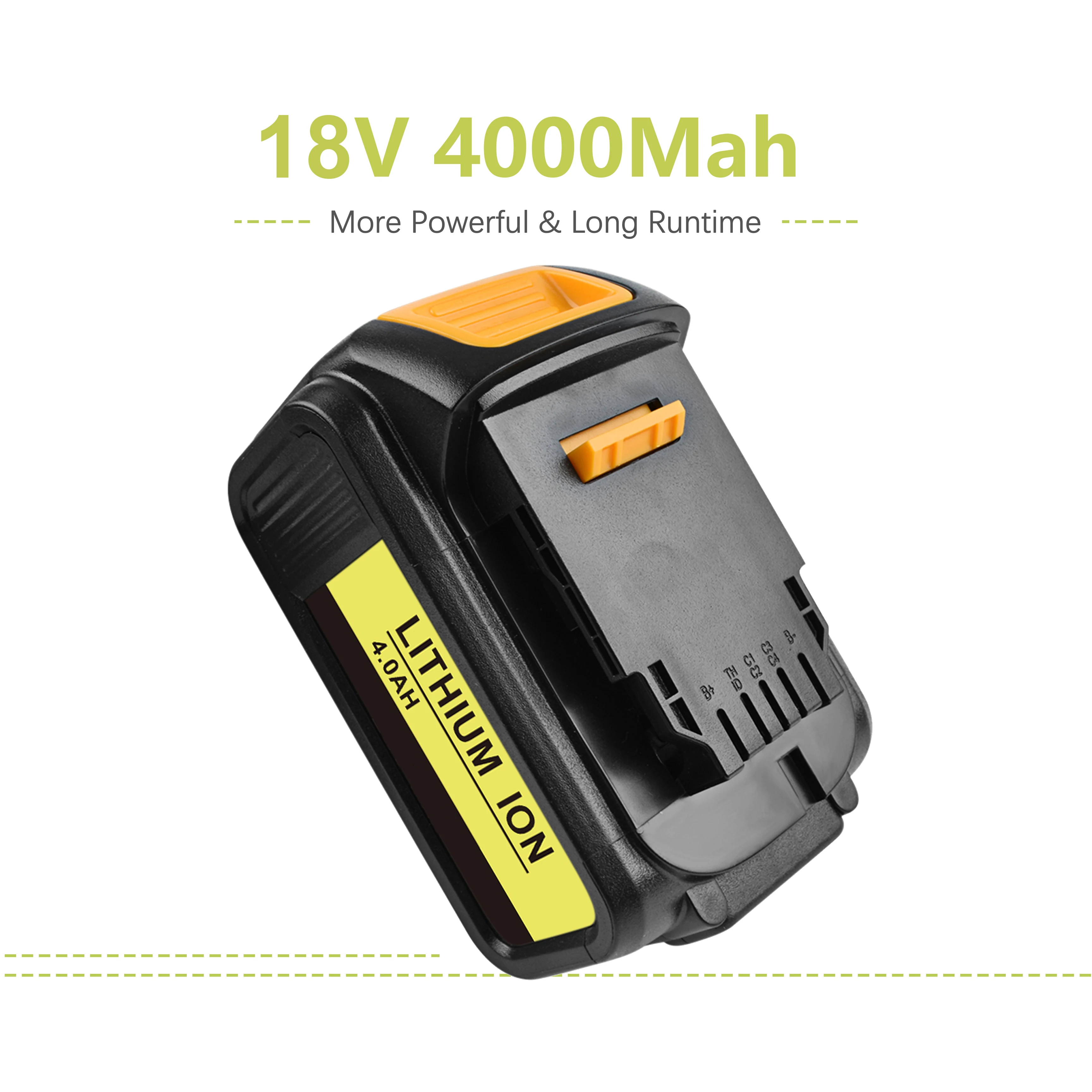 Bonacell 18 V 9.0Ah Батарея електричюеского инструмента Замена для DeWalt DCB184 DCB181 DCB182 DCB200 20V