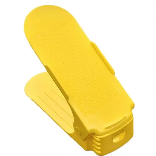Yellow Регулируемый двухслойный держатель для обуви, стеллаж для хранения, компактный органайзер, компактный шкаф, шкаф стенд для хранения обуви - Цвет: Yellow