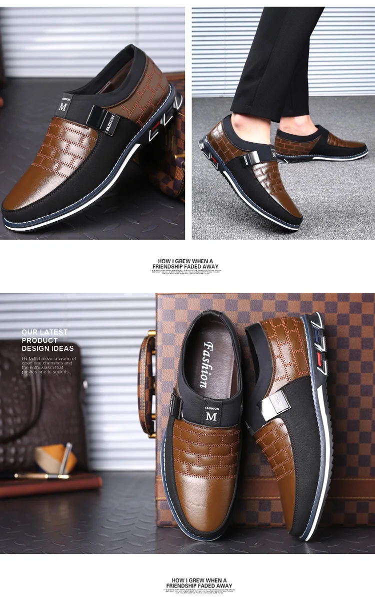 Мужская повседневная обувь из натуральной кожи; Новинка года; Брендовые мужские лоферы; мокасины; дышащая обувь без шнуровки; черная обувь для вождения размера плюс 38-48