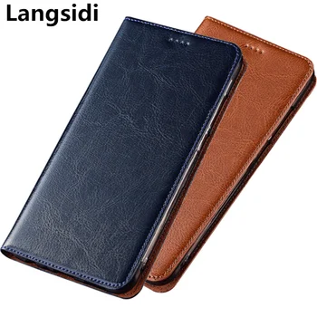 

Genuine leather magnetic flip phone case card slot holder for Xiaomi Redmi Note 8 Pro/Redmi Note 8T phone bag standing case capa
