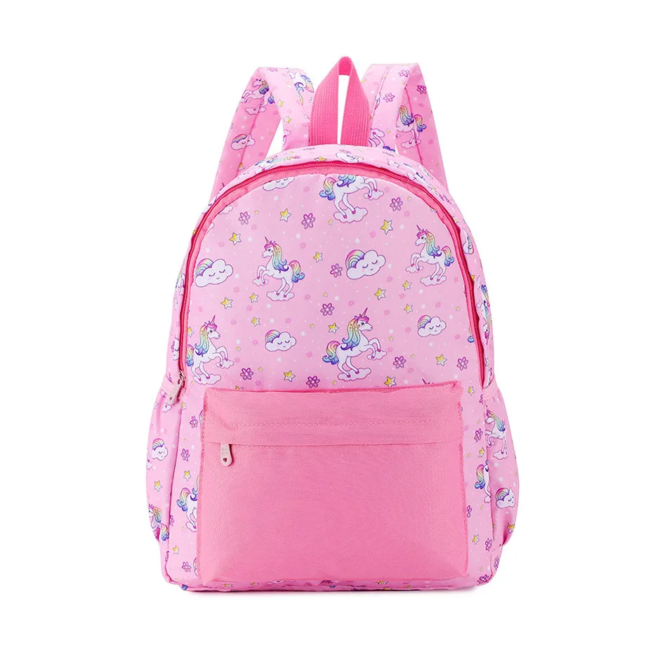 Back to School Unicorn Backpacks Children Cartoon Light Schoolbags
