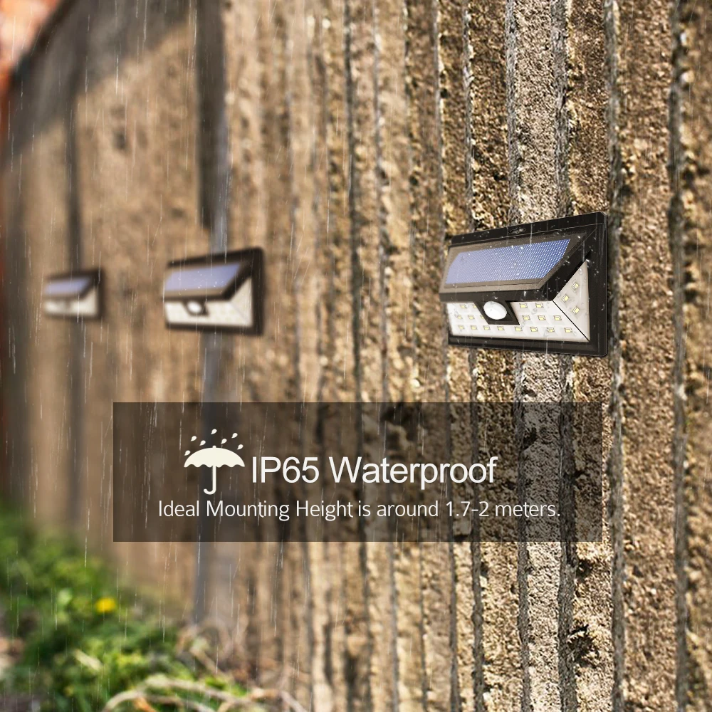 Mpow 24 LED Solar Light Outdoor Wireless Motion Sensor Wall Lamp 124Pcs Waterproof Security Lights Luz Solar Led Para Exterior (6)