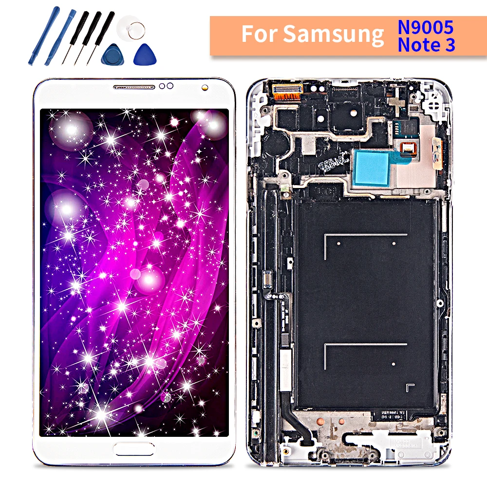 

Amoled For Samsung Galaxy Note 3 LCD Display with Frame Touch Screen Digitizer Assembly For samsung N9005 Note3 lcd Replacement