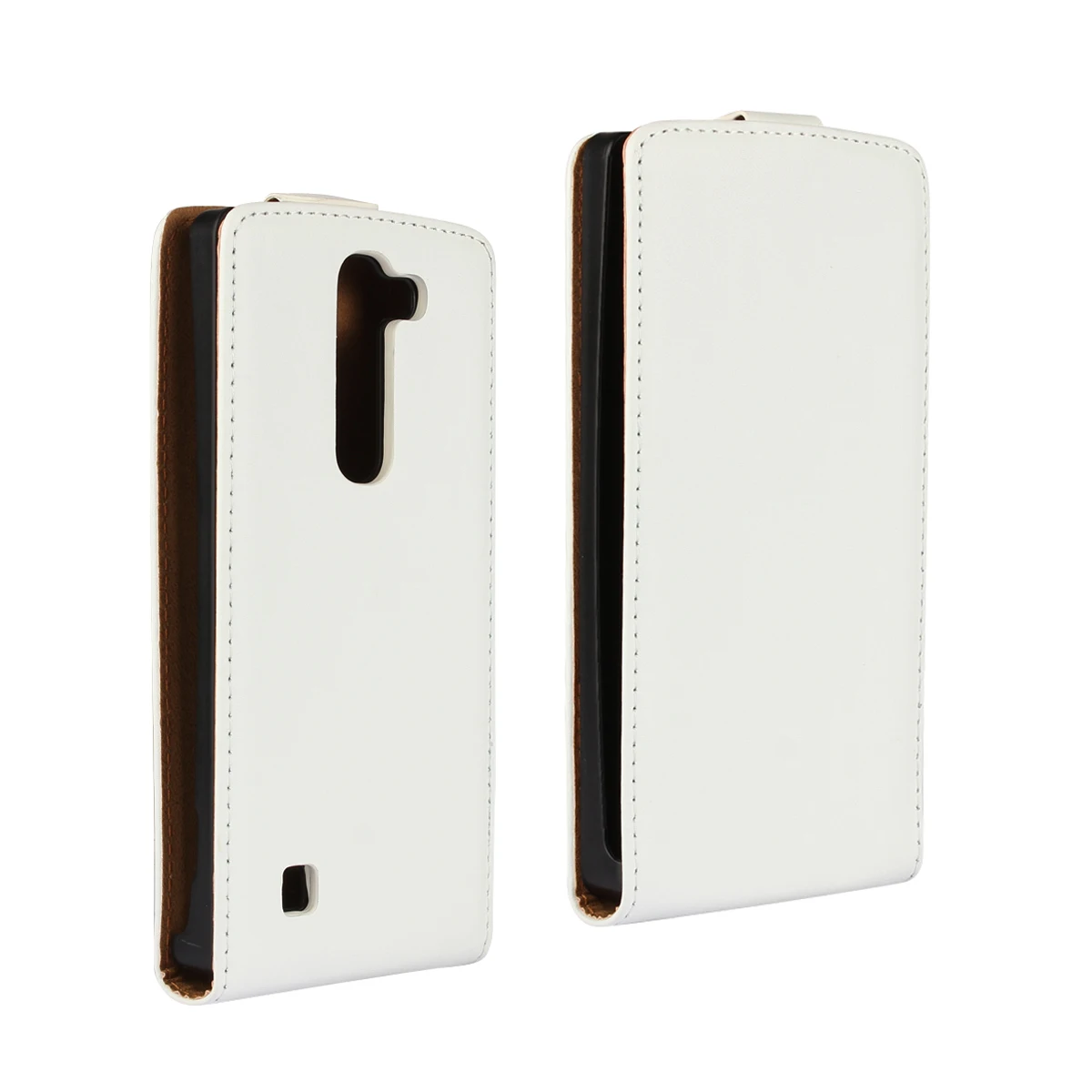 Вертикальный флип-чехол для LG Spirit LG Leon 4G LTE LG Magna G4C задняя крышка кожаный чехол для LG Spirit чехол для телефона s сумка аксессуары - Цвет: Белый