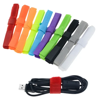 

100PCS 2x18CM Nylon Velcro Cable Tie Power Management Wire Marker Straps Cord Cable Tie Self-adhesive Cable Belt Multifunction