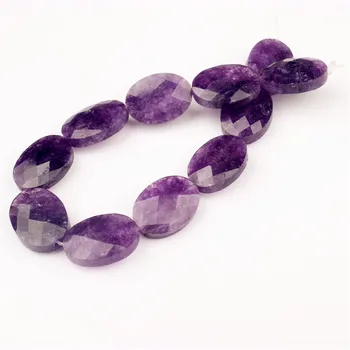 

16 × 16MM Deep amethyst Natural Gem Round Loose Faceted Beads Flat Beads For Bracelets Necklaces DIY