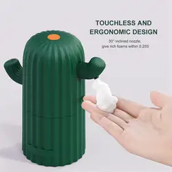 Cartoon Cute Cactus Touchless Liquid Soap Dispenser Smart Sensor Hands-Free Automatic Soap Dispenser Pump For Bathroom Kitchen