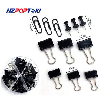 

Creative Stationary Mix Round Box Set by Paper Binding Clip Pin Elliot Folder Documents Metal Clamp Convenient Take 3 Packs