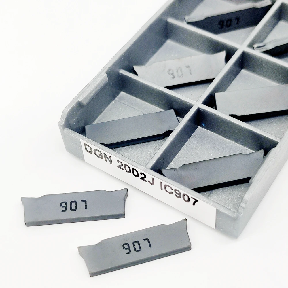 

10PCS Insert DGN2002J DGN2002C IC907 2MM grooving carbide insert DGN lathe cutter turning tool Parting and grooving tool