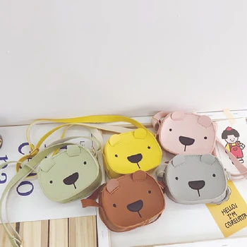 

Kids Children Cartoon Bear Crossbody Pack Cute Lovely Fashion Wild Decoration Mini Shoulder Bag Purse Handbag for Boys Girls