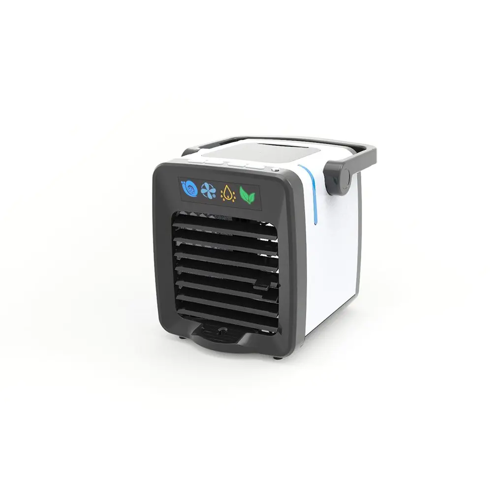 

New Generation USB Mini Air Cooler Small Air Conditioner Vehicle Fan Humidifier Square Night Light Piano Key Drop Shipping