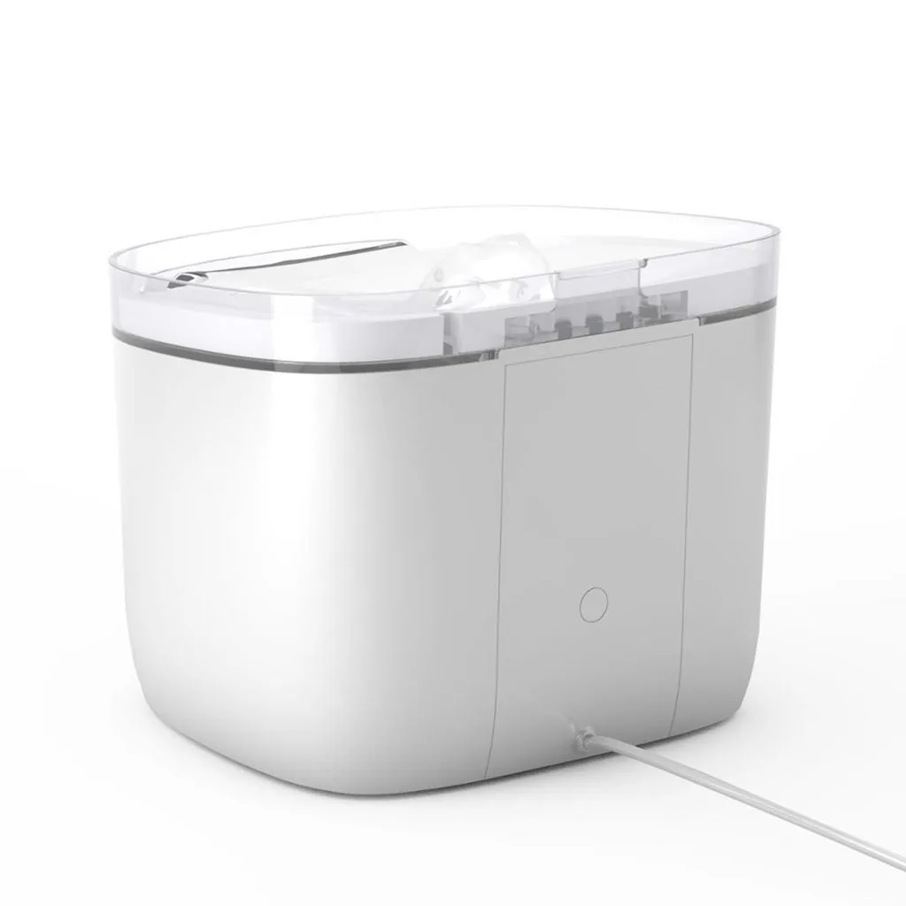 Cat Dog Drinking Water Fountain Automatic Pet Bowl Dispenser Drink Dish Filter 1.9L White Feeder Bowl Pet Drinking Dispenser