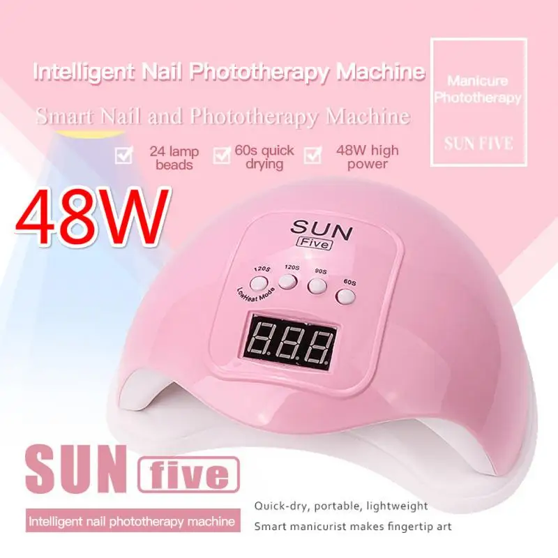 Sun5Five 48 Вт лампы для ногтей профессиональный маникюр лампа 30s/60s/90s настройки