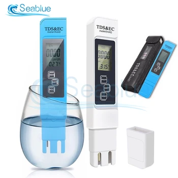 LCD Digital PH TDS EC Meter Tester Pen Water Purity PPM Filter Hydroponic For Aquarium Pool Water Monitor With Leather Case tanie i dobre opinie Aideepen NONE CN (pochodzenie)