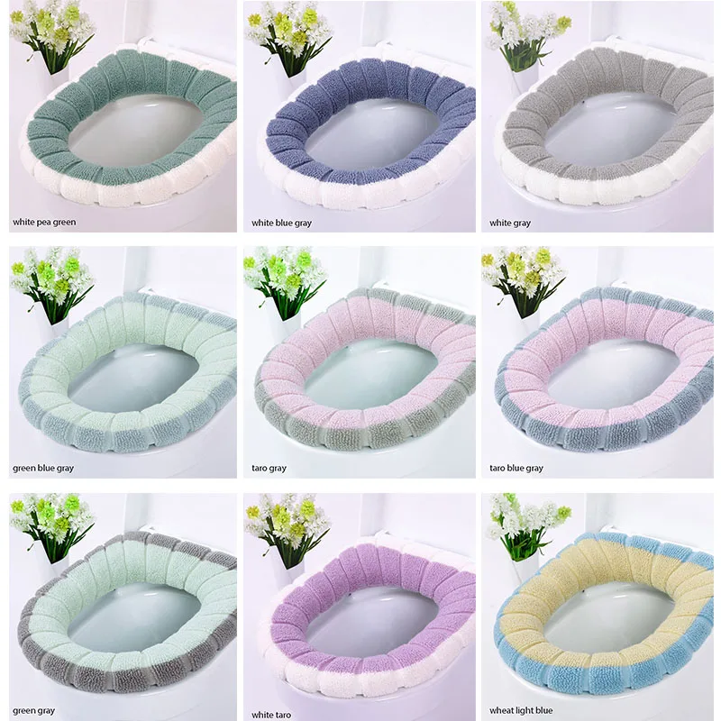 O-shape моющиеся два цвета аксессуары для ванной комнаты 45*35 см Тыква шаблон Туалет мягкая подушка 1 шт. коврик для туалета