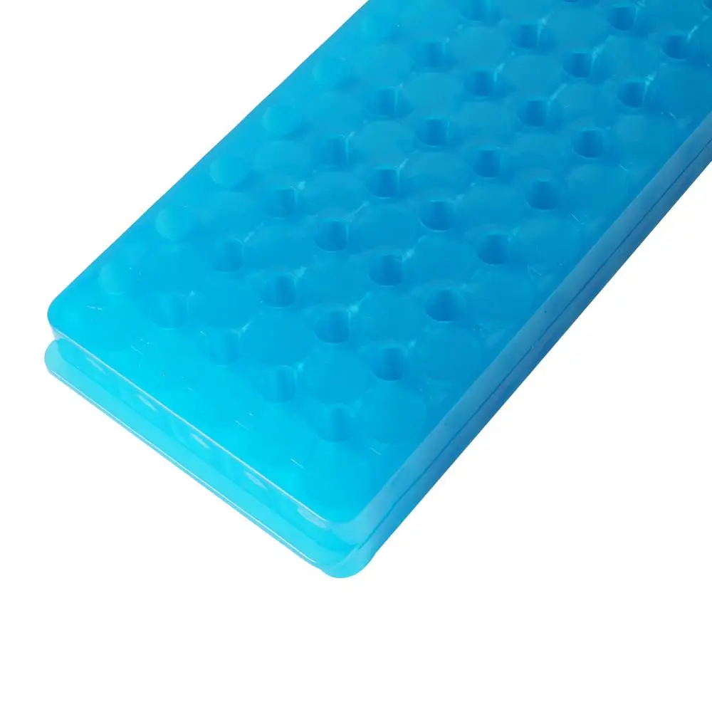 Plastic Centrifuge Tube Holder 2 Side 60 Holes Plastic Centrifuge Tube Rack Laboratory Test Tubes Holder Bracket Rack 0.5ml/1.5ml Centrifuge Vials Stand 1 Pc