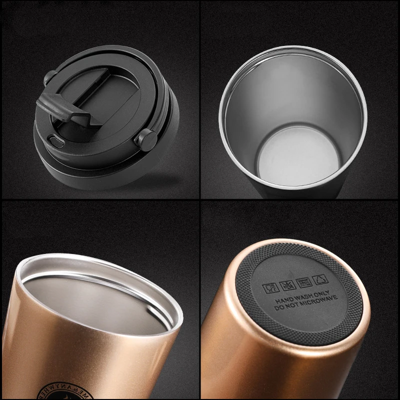 Skup 26 kolorów 500ml kubek kawy 304 ze stali nierdzewnej podwójna ściana kubki izolowane kubki termos podróżny z uchwytem termos
