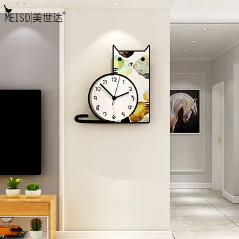 

MEISD Cartoon Wall Clock Quality Acrylic Wall Watch Quartz Silent Room Horloge Home Living Room Decor Clocks Art Free Shipping