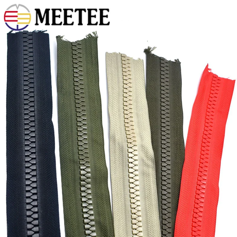 Meetee 1meters 15 Resin Zipper Open end Outdoor Tent Large Zip Head