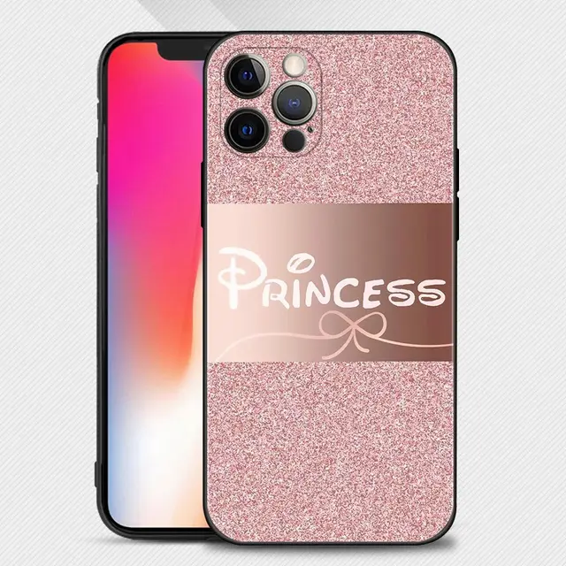 Rose Gold Pink Princess Queen Phone Case For iPhone 13 12 11 Pro Max XS Max XR X 7 8 Plus 12 Mini 6S 5S SE 2020 Silicone Cover B03