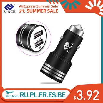 

E-ACE Dual USB Charger For Mobile Phone Tablet Universal Charger 1 + 2.1A Car-Charger Car Phone Charger Adapter in Car