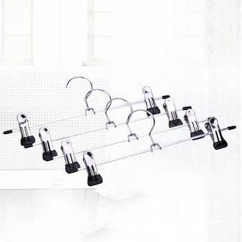 

10x Stainless Steel Stand Clip Hangers Clothes Coat Trouser Pants Skirt Rack