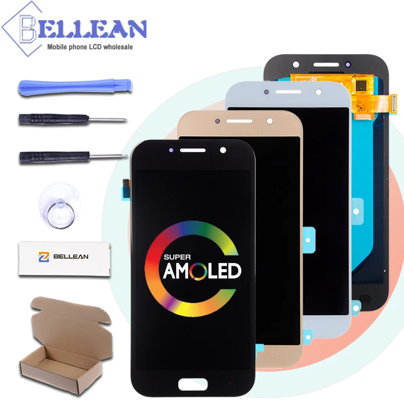 

Catteny OLED A5 2017 Display For Samsung Galaxy A520 Lcd Display With Touch Screen Digitizer Assembly A520F Lcd Free Shipping