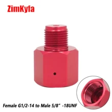

Adapter Converts Standard Paintball Tank Cylinder to Co2 Disposable Mini Tank Adapter，Female G1/2-14 to Male 5/8-18UNF