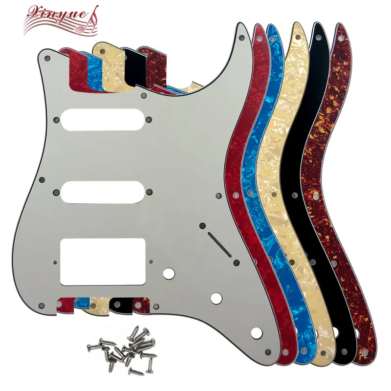 Xinyue Guitar Parts - For US 57' 8 Mounting Screw Hole Standard St HSS Strat Guitar Pickguard Multiple Colour