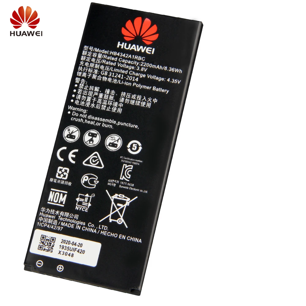 Оригинальный аккумулятор Huawei HB4342A1RBC для SCL TL00 Honor 5A LYO L21 y5II Y5 II 2 Ascend 5 + Y6 honor 4A 2200