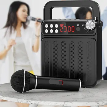 

Bass StereoPortable Bluetooth Speaker Column outdoor AUX TF FM Loudspeakers Subwoofer computer speaker of Music center with mic