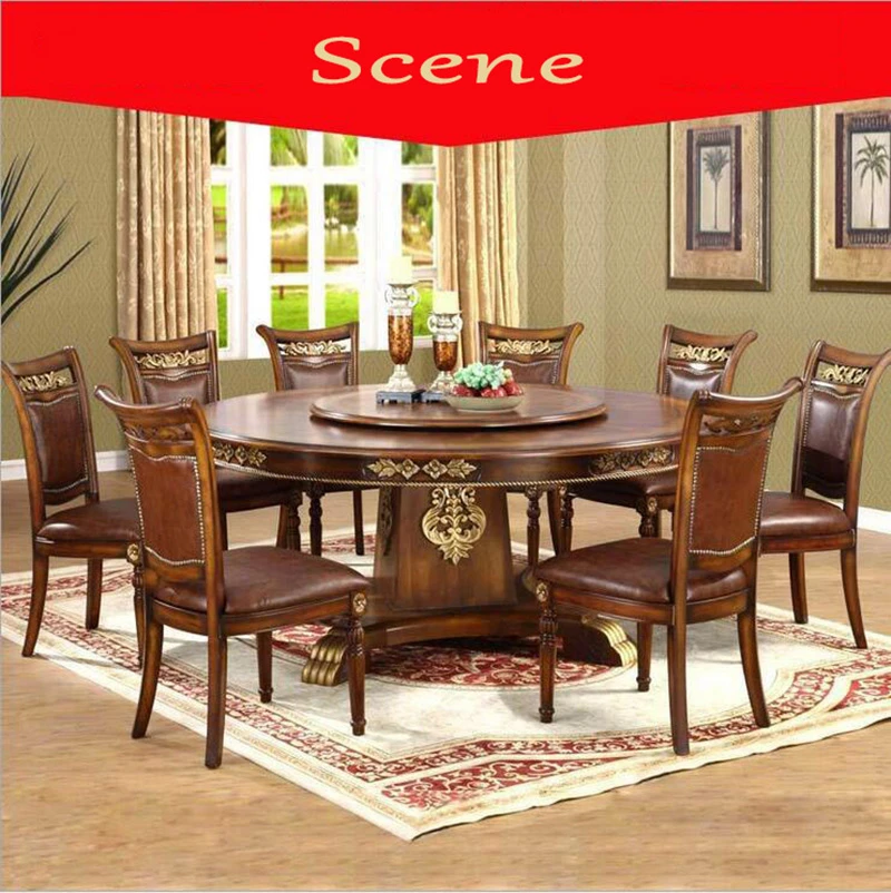 Modern Style Italian Dining Table, 100 Solid Wood Italy Luxury Set o1085