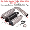 Motorcycle Exhaust Escape Modified Mid Link Pipe Moto Muffler Adapter Connect Slip On For Yamaha Tricker XG250 XT250 2004-2008