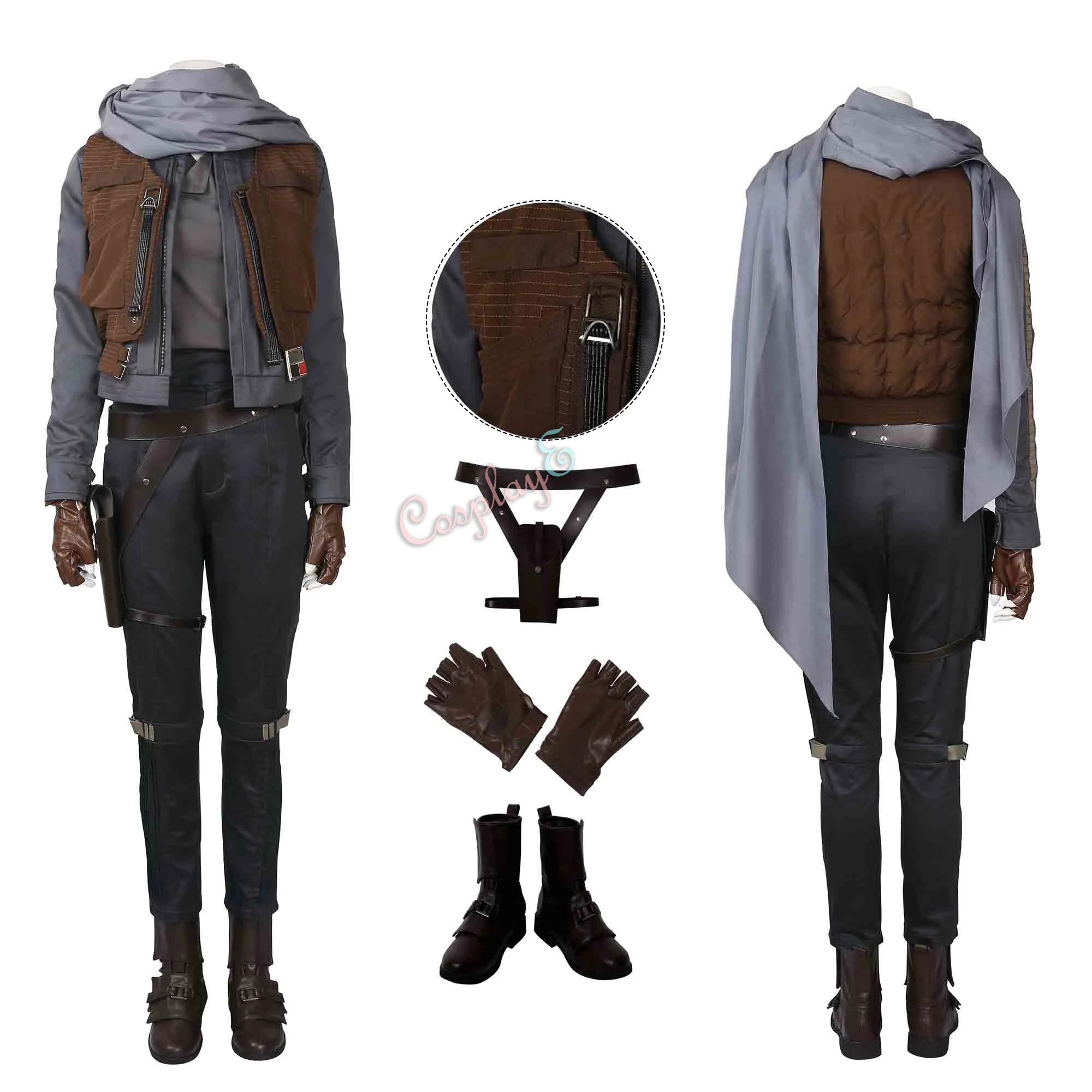 

Jyn Erso Costume Rogue One: A Star Wars Story Cosplay Jyn Erso Full Set