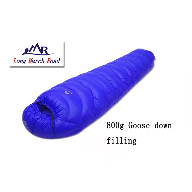 Lmr 800G White Goose Down Filling Outdoor Camping Splicing Mummy Sacco A Pelo Confortevole Ultraleggero