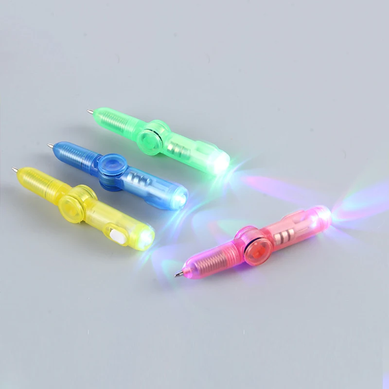 Interesting toy Fingertip Rotating spinner Gyro toy Pen Led Luminous Gyro Pen Office ADHD EDC Anti 3