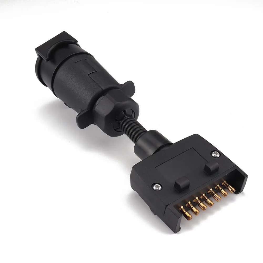 Car Trailer Adaptor 7 Pin Flat Male plug to 7 Pin Large round Female socket New usb c type c male to 3 5mm female