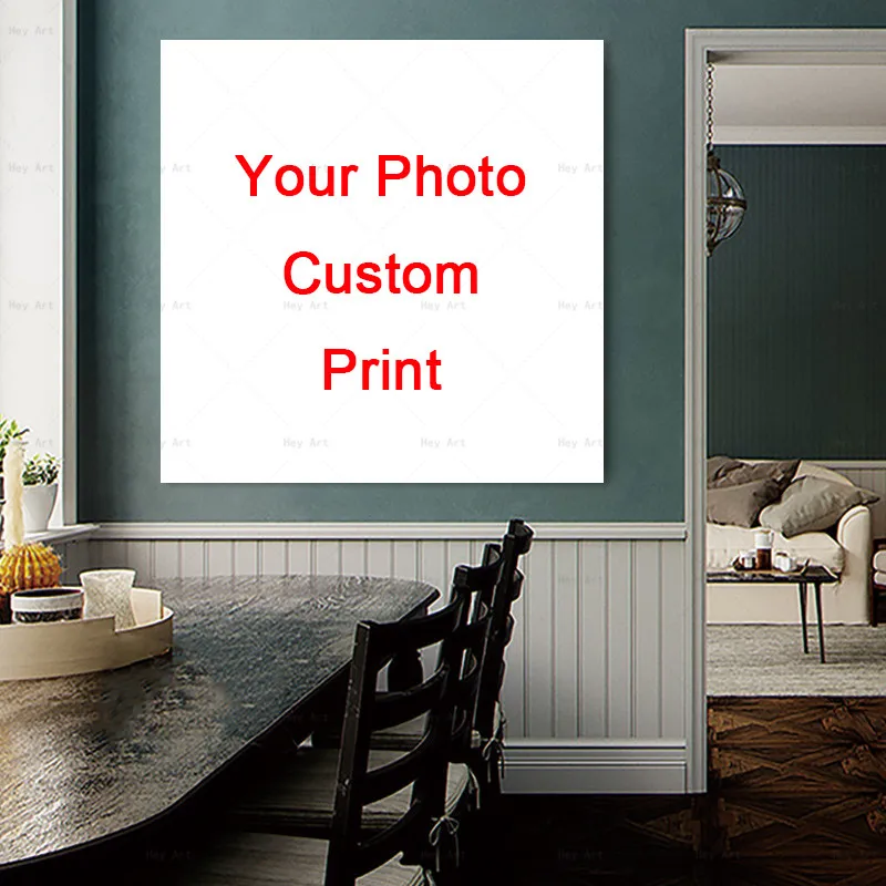 Custom Print On Canvas Paintings Wall Art Poster Pictures For living Room Home Decor Personality Photo Customized