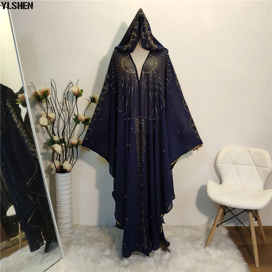 African Dresses for Women Clothes Muslim Dress Plus Size Dashiki Diamond African Dress Hijab Abayas Dubai Robe Africa Clothing 22
