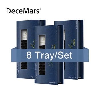 

DeceMars 8Trays/Set Ellipse Flat Lashes Premium C & D Curl/0,15/0,20 Individual Lashes/8mm - 15mm eyelash extension Mink lash